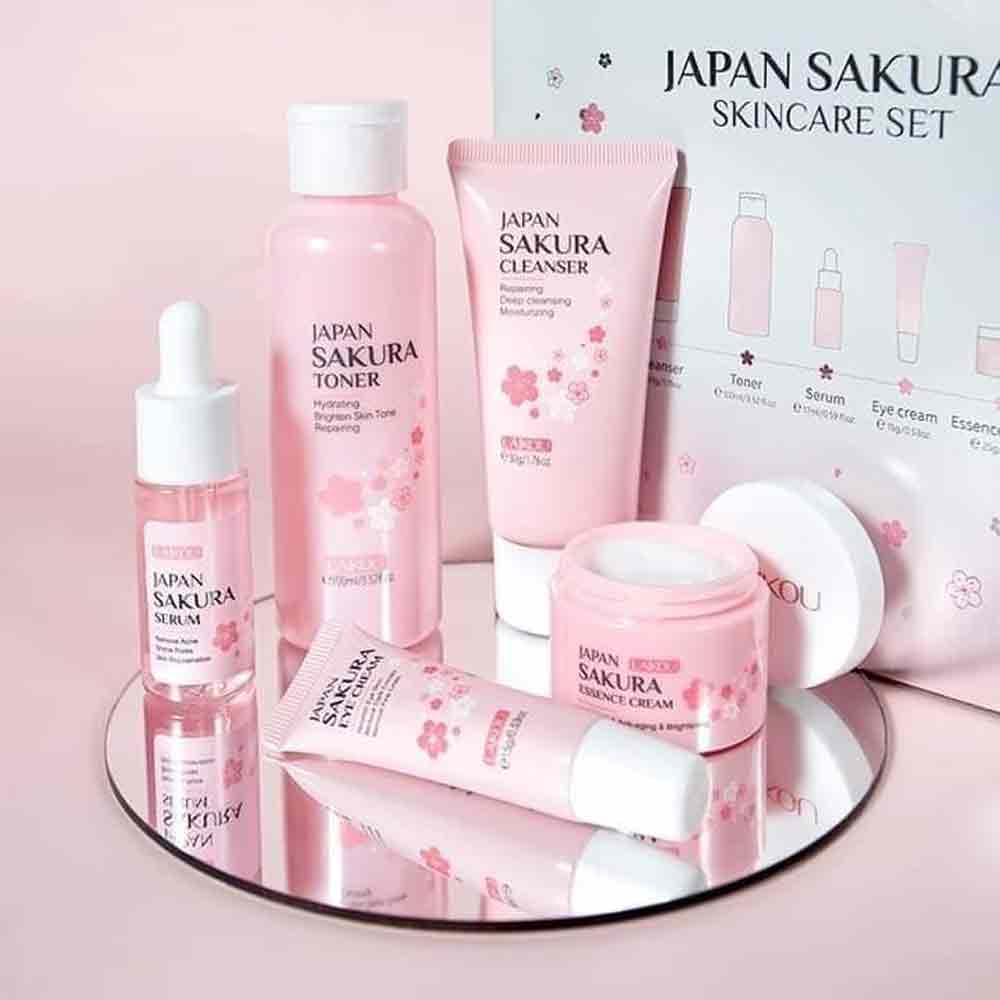 Laikou Japan Sakura Skincare Set – 5pcs