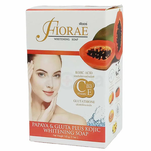 Fiorae Papaya & Gluta Plus Kojic Whitening Soap -165g